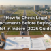 how to check legal document before buying a plot in Indore