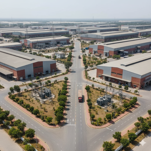 Industrial infrastructure and road connectivity near Pithampur Indore
